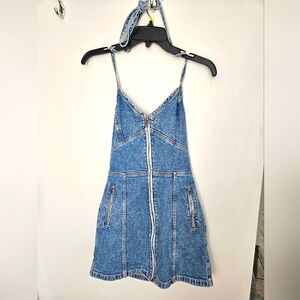 American Eagle Denim Halter Dress